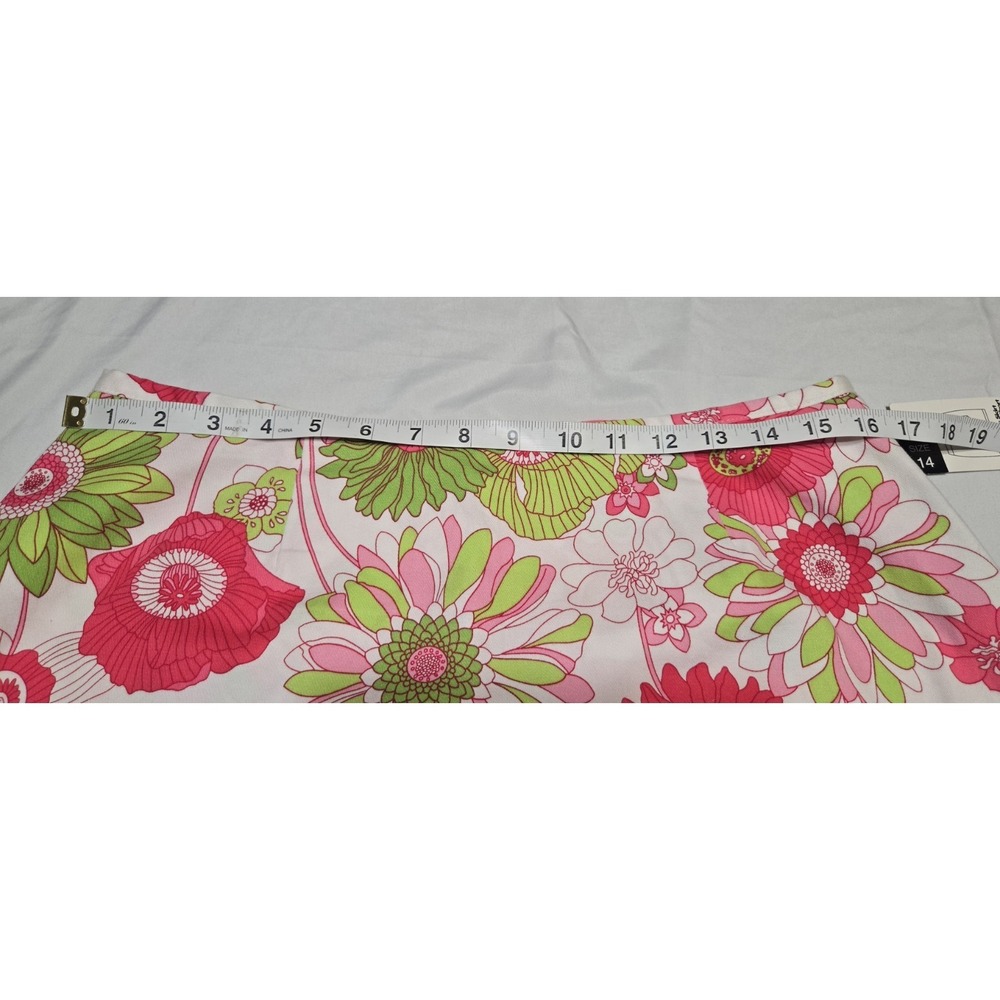 Briggs Womens Colorful Floral Skort Skirt Size 14 Cotton NWT Boho Beach Vacay - Picture 7 of 9
